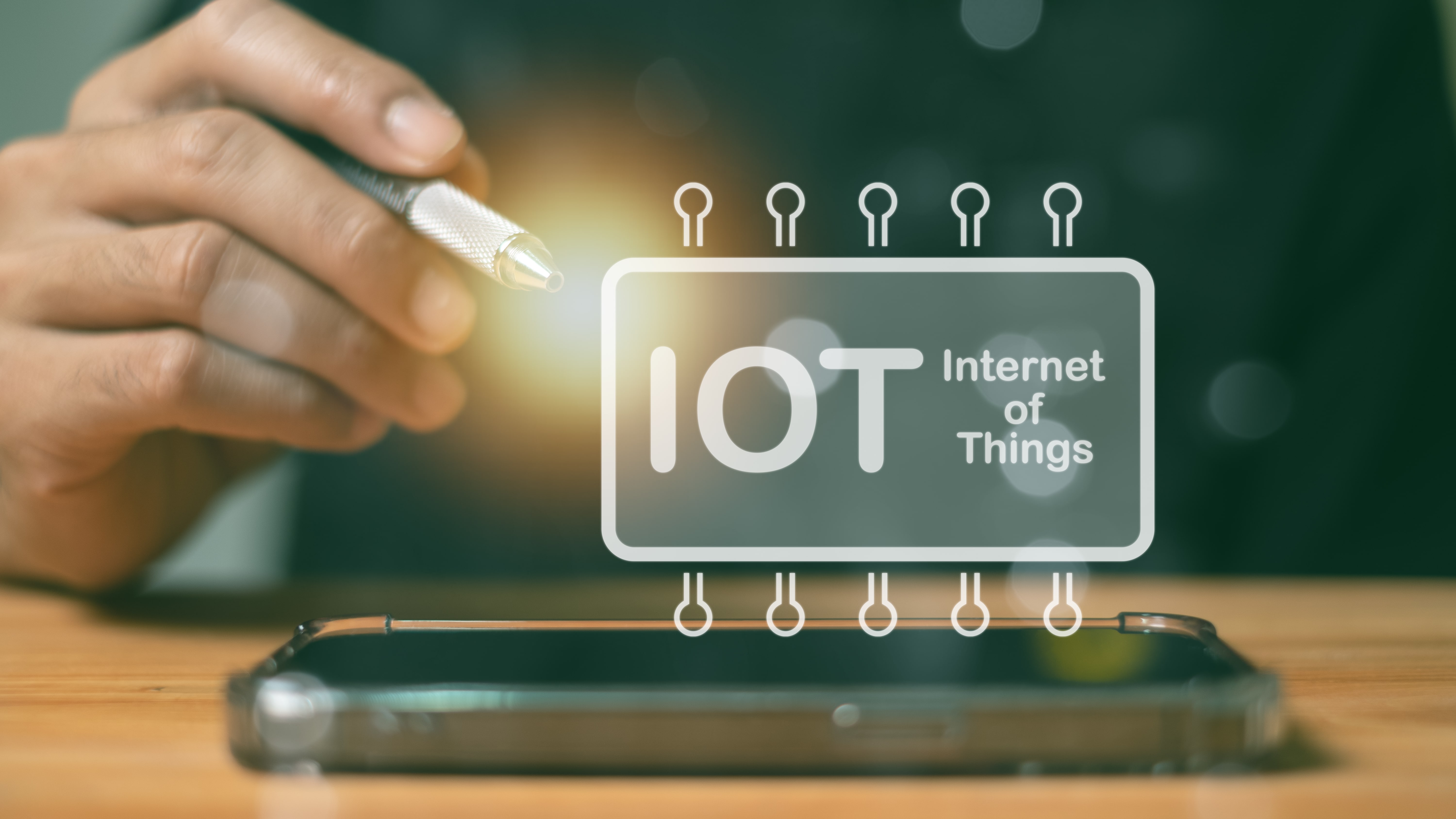 IoT op een apparaat met hand