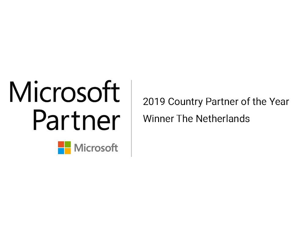 OrangeNXT- Microsoft Partner Award - Winner Partner of the year 2019 - Country - The Netherlands