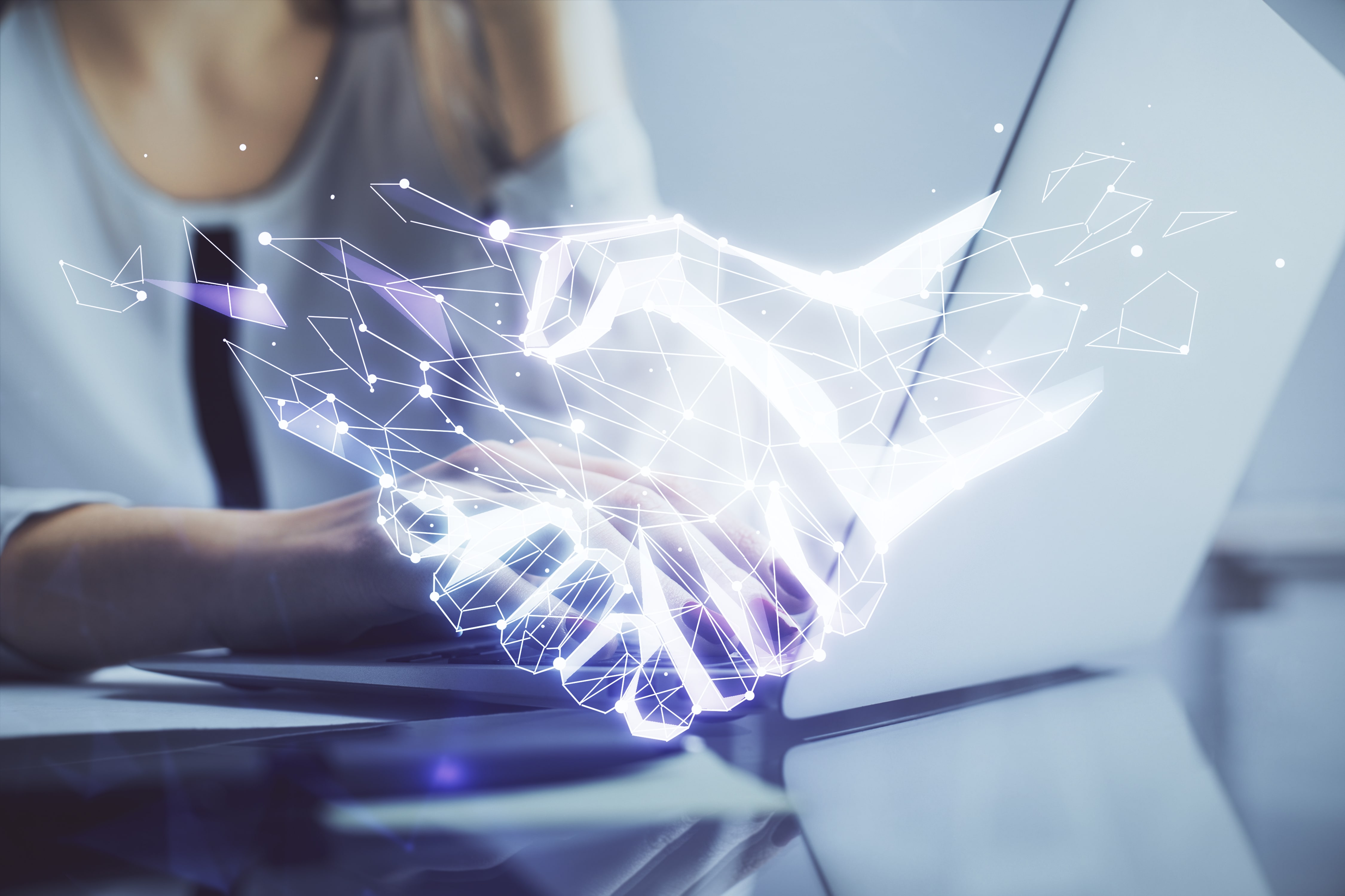 Handshake, AI and IoT working together